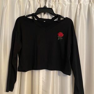 Crop Rose Top- Never Worn!